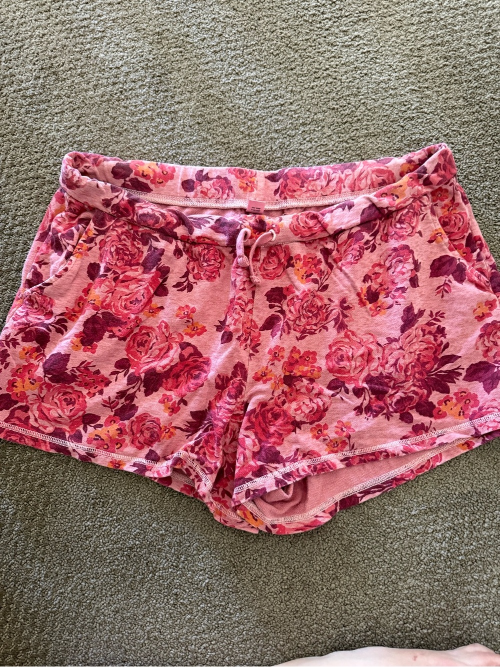 Old Navy Floral Pink Drawstring Women's Lounge Shorts XL